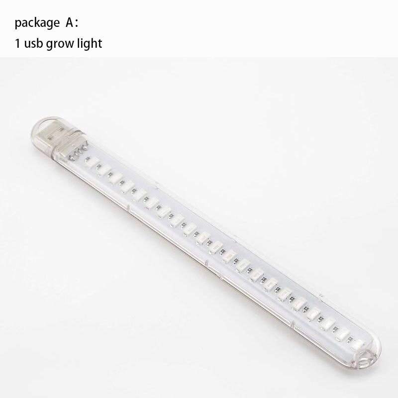 21 Led Plant Groeien Licht 5V Usb Mini Bloem Groeilicht Bureau Rood Blauw Dc 5V Indoor Phyto lamp Voor Ingemaakte Succulent Aquarium: Package A