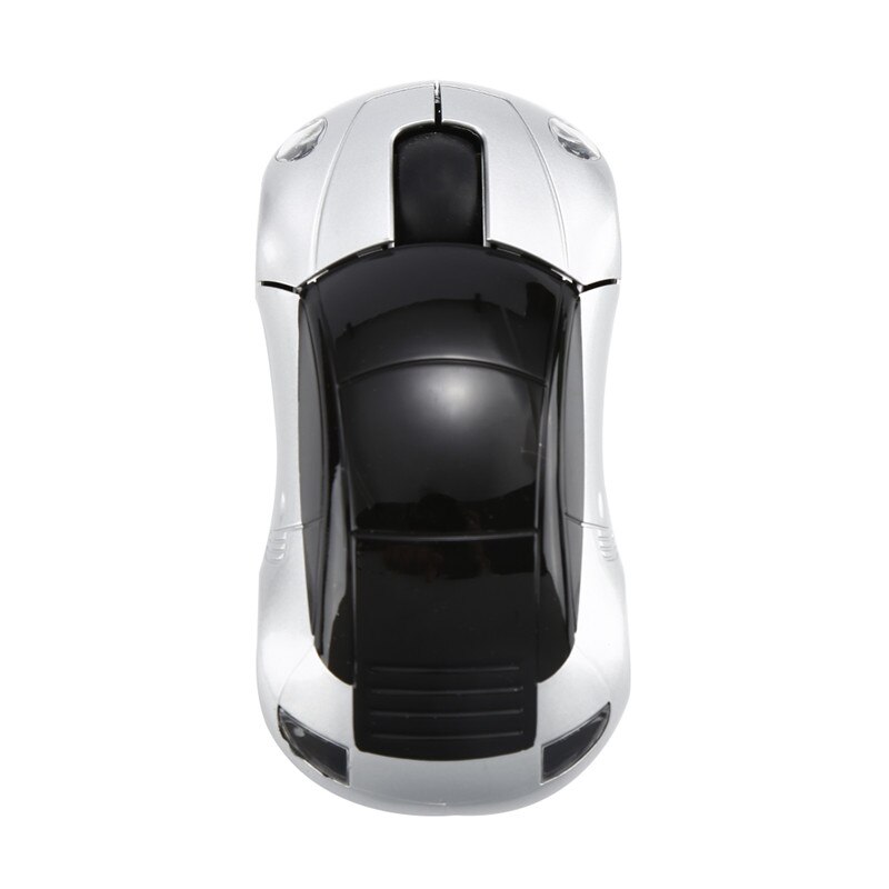 2.4GHZ 1600DPI Wireless Car Shape Mouse Mini USB 2.0 Receiver Optical Ergonomic Mice For PC latop Computer Gaming Mouse: Silver
