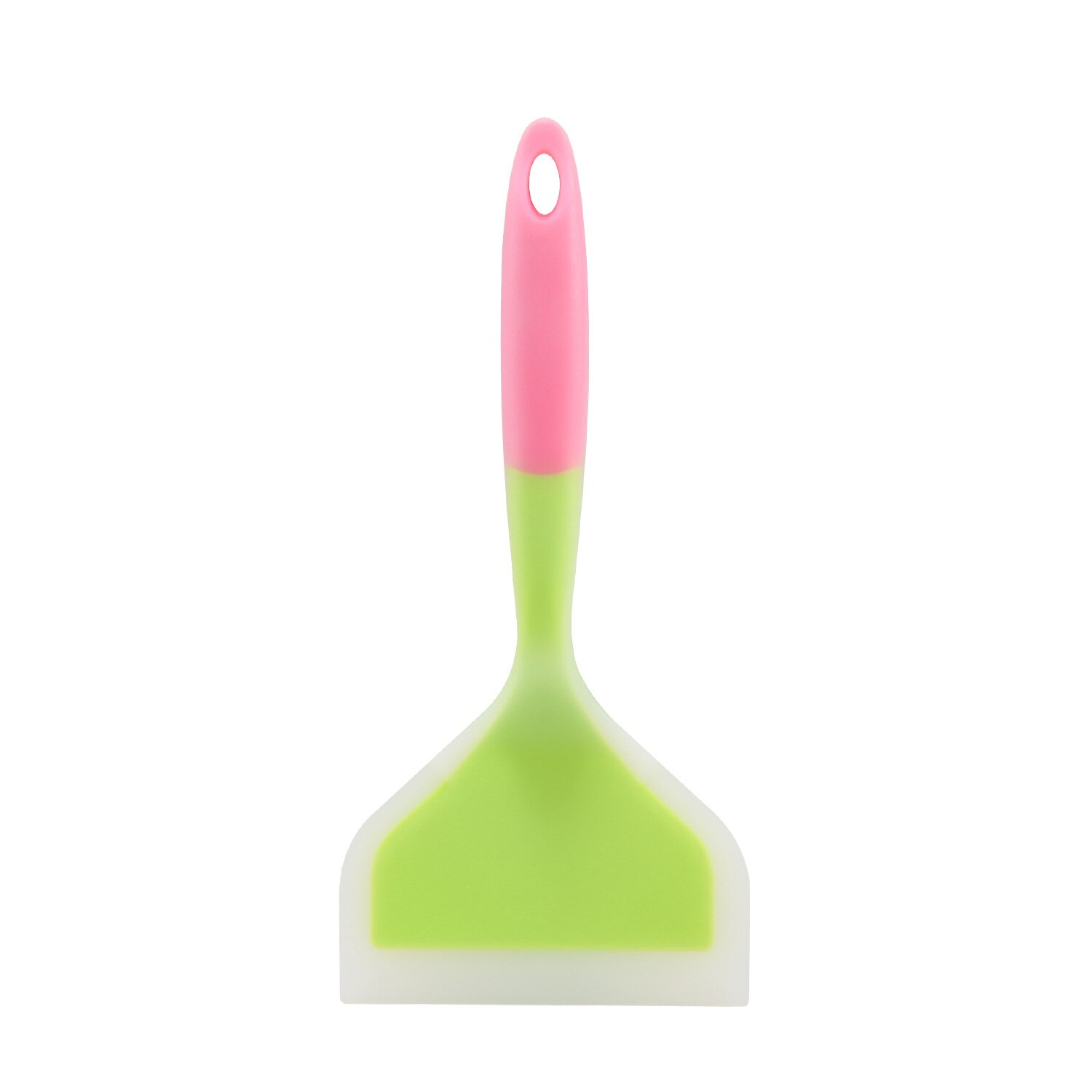 Silicone Cooking Turner Pancake Shovel Non-Stick Beef Meat Wide Pizza Spatula Kitchen Scraper Food Lifters Kitchen Gadgets: Pink and green