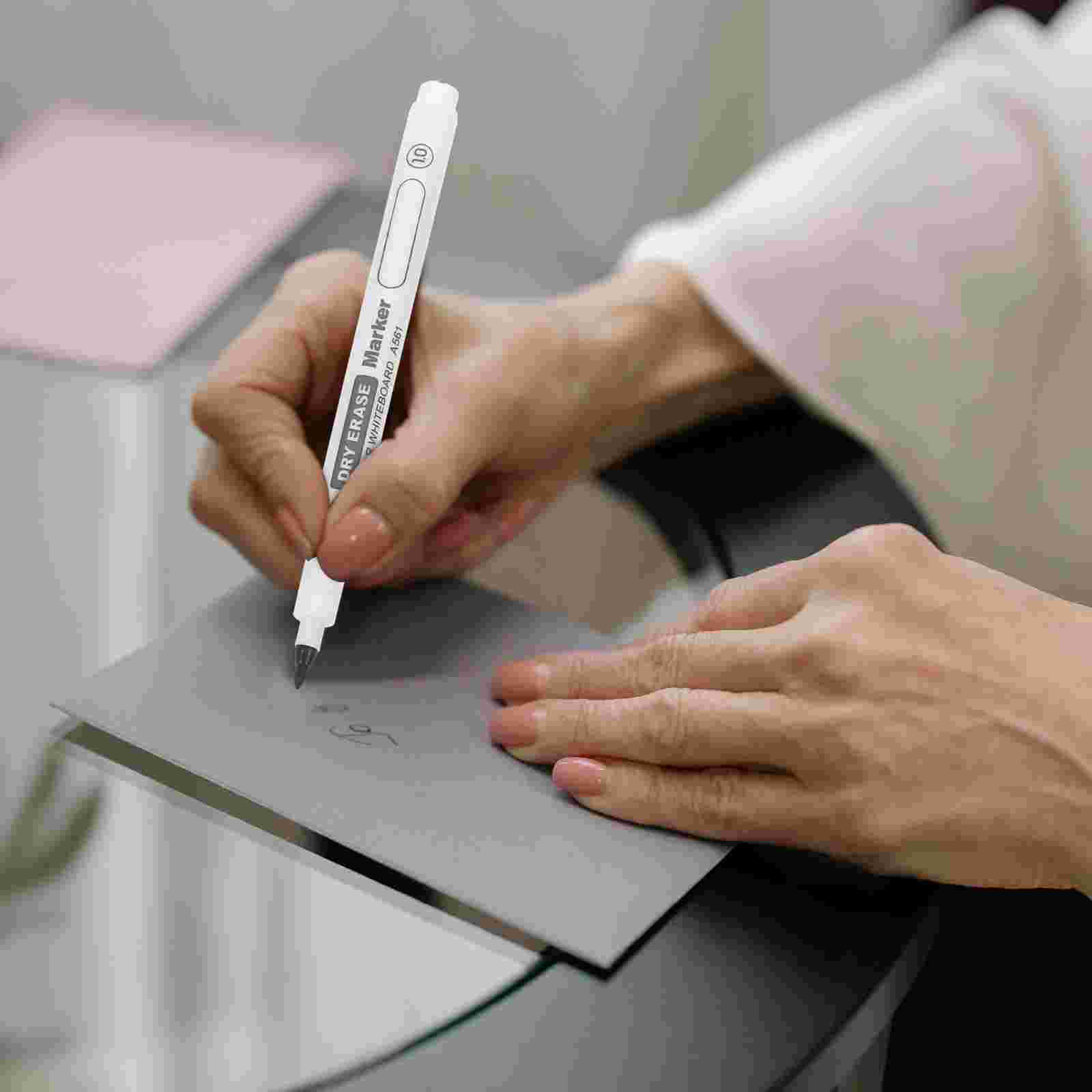 12 Pcs Whiteboard Pen Marker Fine Tip Dry Erase Markers Thin Teacher Student Pens Classroom Writing Supplies Dot Markers School