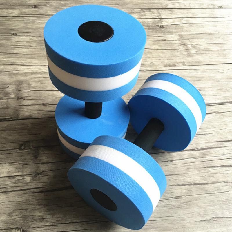 Vattenskum flytande hantel unisex simbassäng vattenvikt aerobics automatisk flytande vattenskivstång simma fitness hantel
