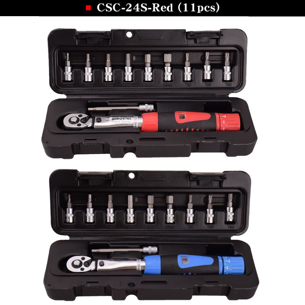 1/4" 2-24Nm Bike Torque Wrench Set Bicycle Repair Tools Kit MTB Road Bike Adjustable Preset Torque Spanner Tool High Precision