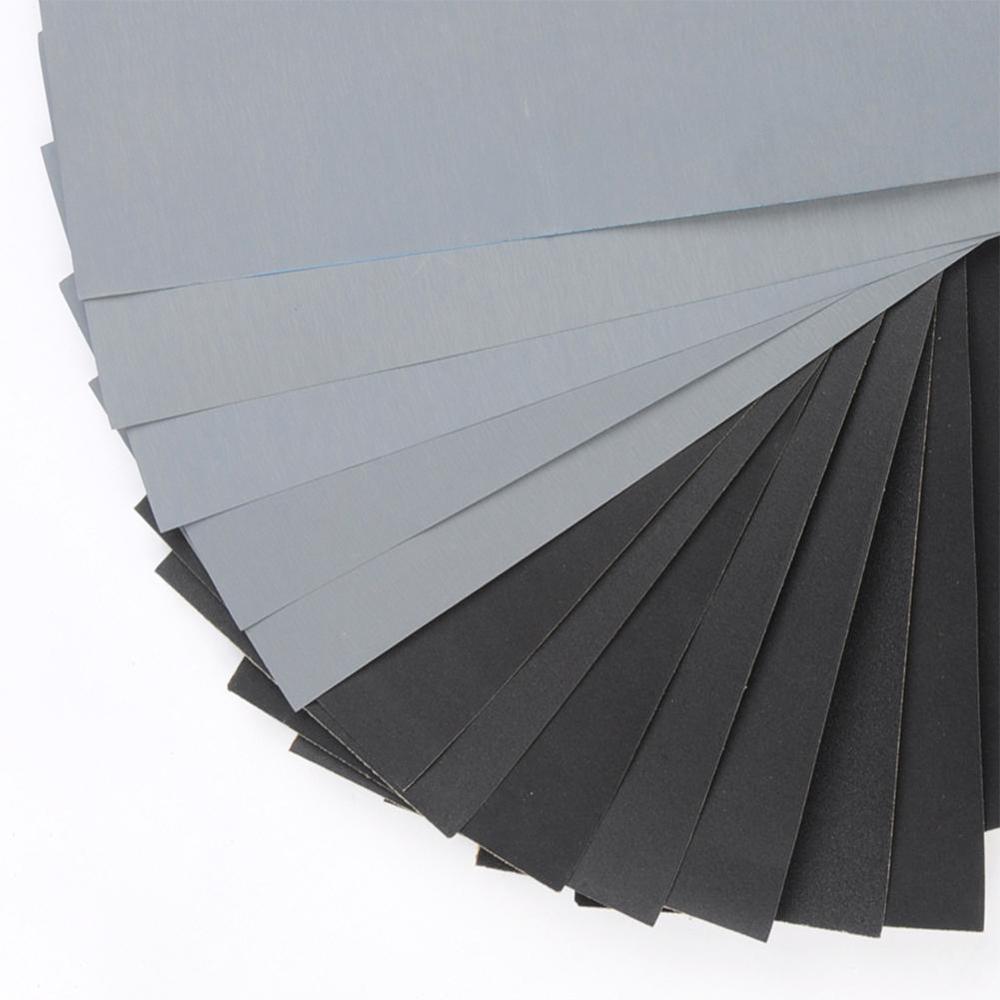 5Pcs Wet Dry Sandpaper 120 To 3000 Grit Assortment Abrasive Paper Sheets For Automotive Sanding Wood Furniture Finishing 23*9 cm