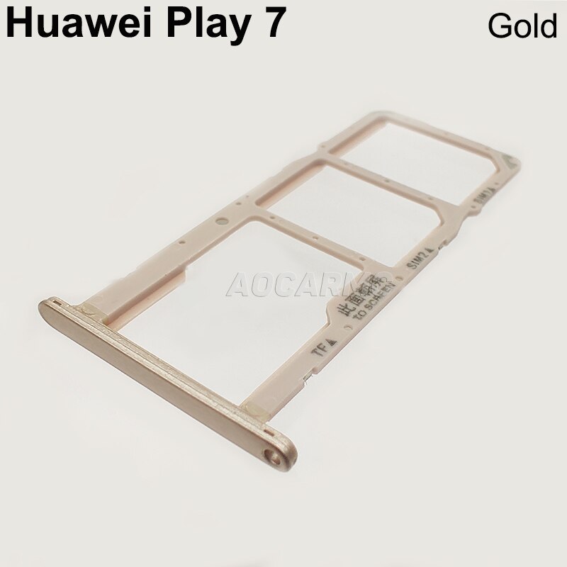 Aocarmo-Soporte de memoria Micro SD, bandeja de tarjeta Sim, ranura para Huawei Honor Play 7 DUA-AL00, pieza de repuesto