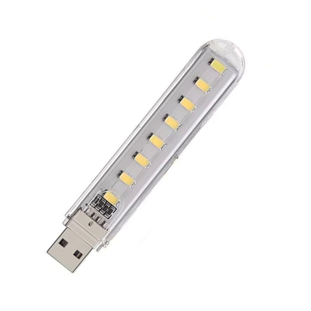 Big USB Plug Lamp Portable LED Light Mini Night Light Small Round Light Computer Power Bank Light Small Round Light: C-White Light