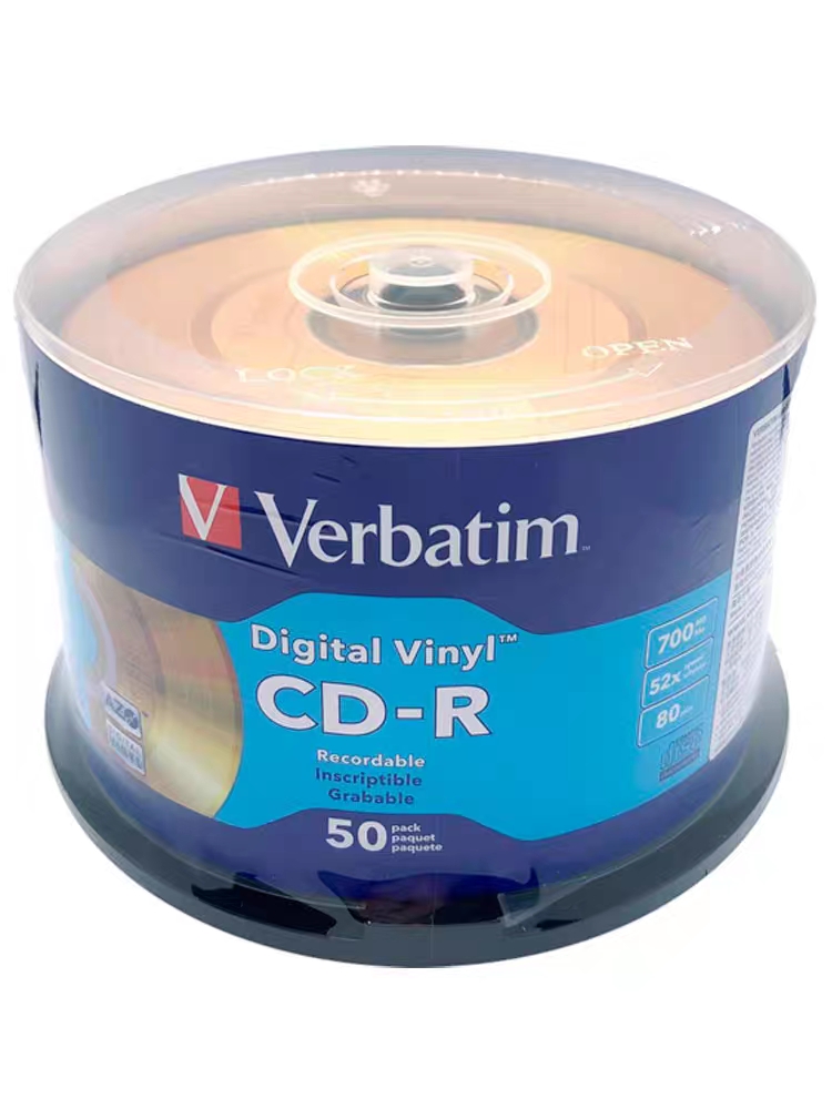 Digital vinyl azo cd-r disk cdr 52x 700mb 80 min 50 stk/pakke