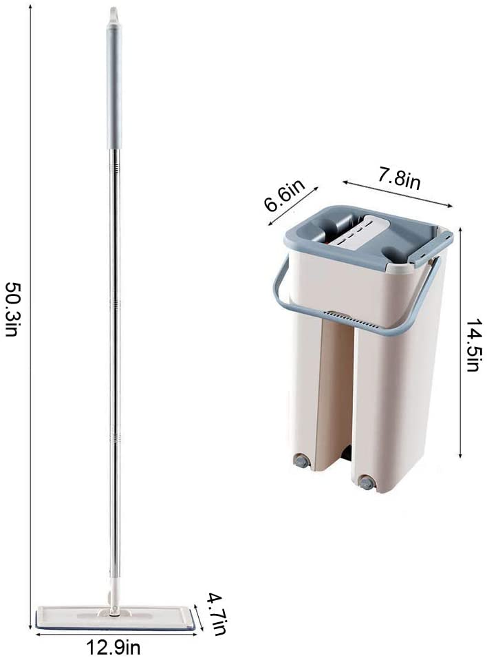 Hand Free Wringing Mop Microfiber Floor Rag Mop Self Wet And Cleaning Mop Magic Automatic Spin Mop Home Bathroom Kitchen Cleaner