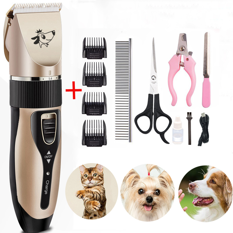 Honden- en kattentrimmer, elektrisch, huisdierverzorgingsapparaat, usb-oplaadbaar scheerapparaat, snijmachine met mes, tondeuse