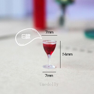 4PCS 1/12 Dollhouse Miniature Tazza di Bottiglia di Vino di Vetro Modello per OB11 BJD Casa di Bambola Giochi Di Imitazione Bambini Accessori Da Cucina Giocattolo: E  4pcs