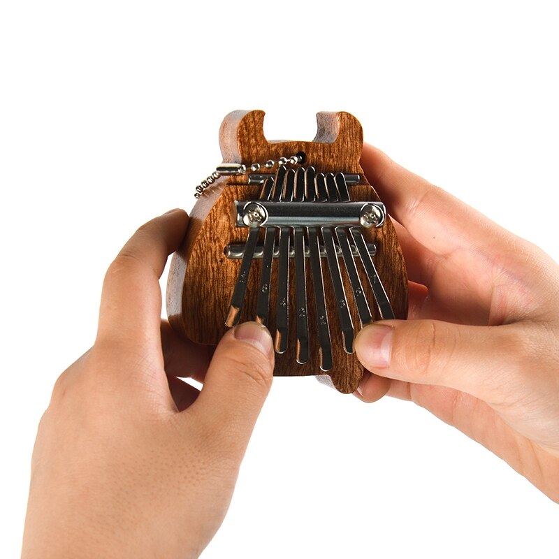 -8 Keys Portable Mini Thumb Piano with Lanyard Mini Piano Musical Instruments Good for Kids and Adults Beginners