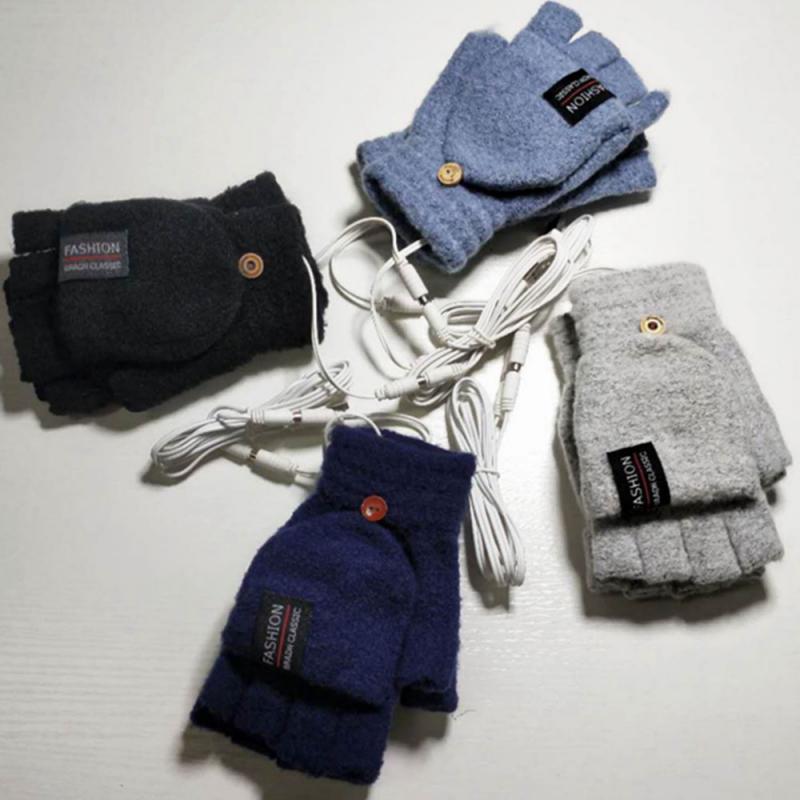 Winter Usb Powered Verwarmde Handschoenen Mannen Vrouwen Elektrische Verwarmde Handschoenen Winddicht Fietsen Warm Verwarming Touch Screen Skiën Handschoenen