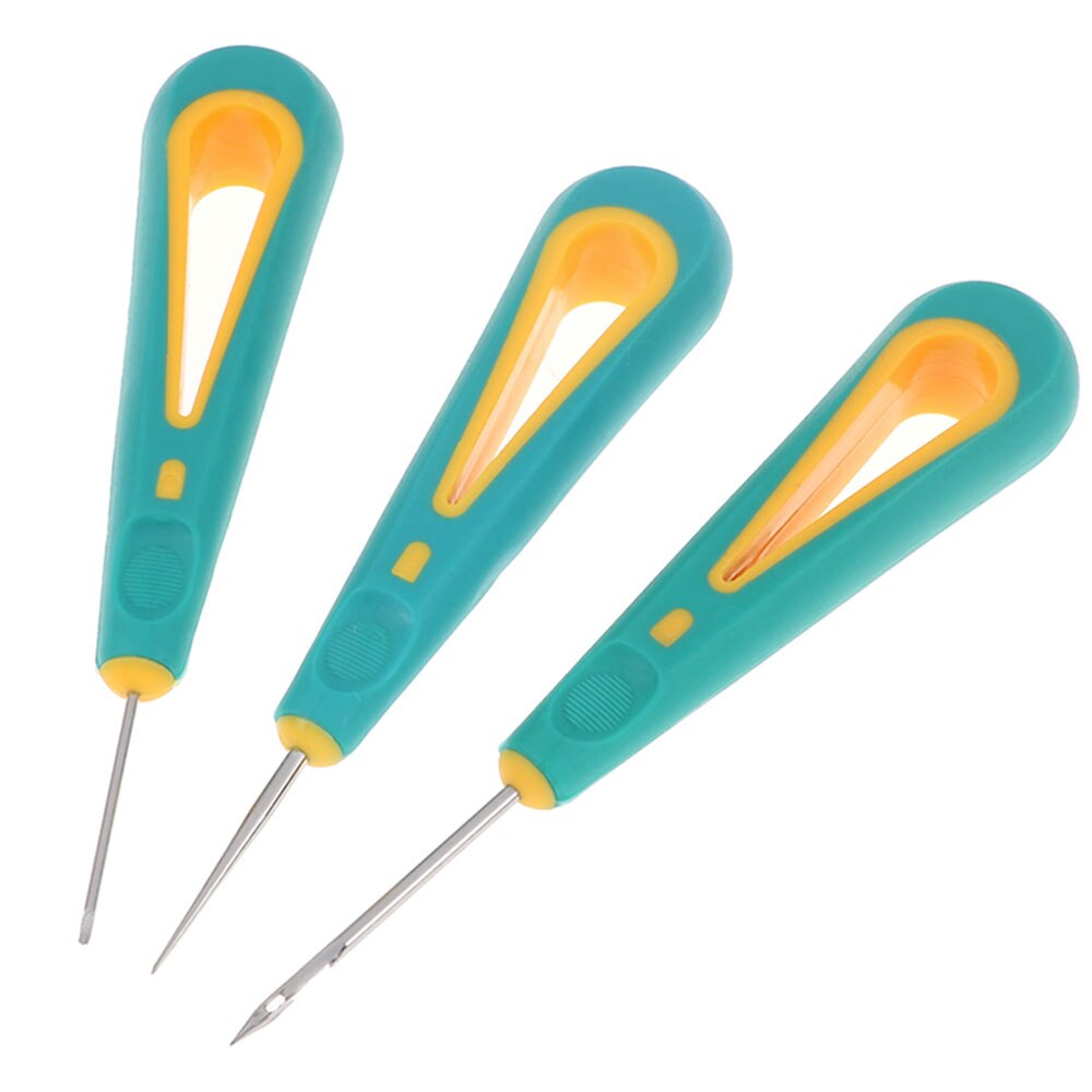 Awl Haken Nadel Stahl Hefter Loch Stanzen Nähen Awl Nadeln Pro Leder Schuhe Reparatur abnehmbar Hand Hefter verjüngen