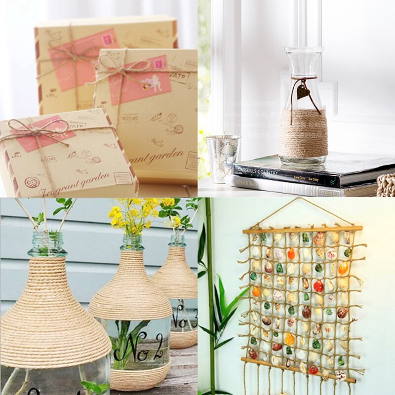 50M Natural Hemp Rope Jute Twine Cord Hemp Rope St... – Grandado