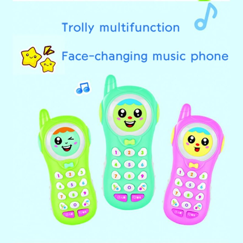 Gezicht veranderende Mobiele Telefoon Muziek Verhaal Baby Boy Meisje Vroeg Onderwijs Telefoon kinderen Speelgoed