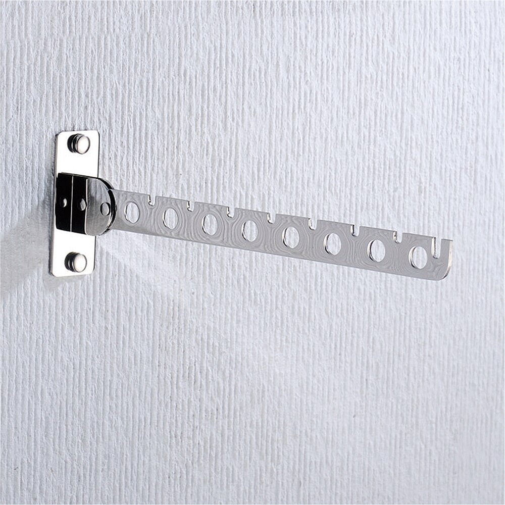 Opklapbare Rvs Wall Mounted Hanger Haak Garderobe Garderobe Fold Hanger