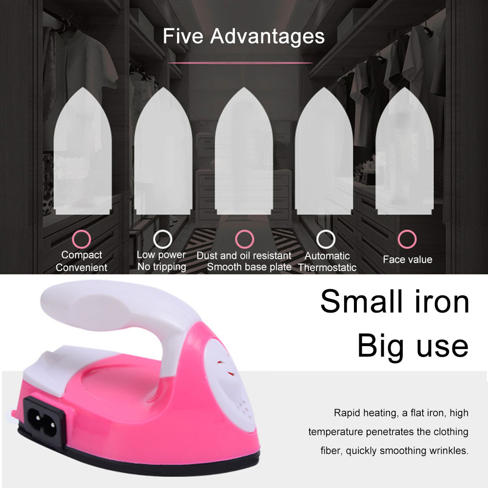 DIY Handheld Mini Iron Portable Electric Small Heat Transfer Machine Versatile Rapid Heating-Up Craft Clothes Sewing Supplies