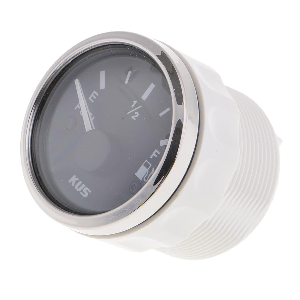2 "52mm Universal Boat Marine Car Fuel Level Gauge E-1/2-f Stainless Steel