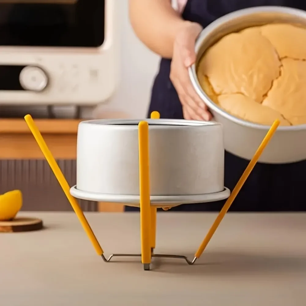 Opvouwbaar roestvrijstalen taartkoelrek Multifunctioneel handig chiffon taartkoelrek voor het bakken van essentiële gadgets