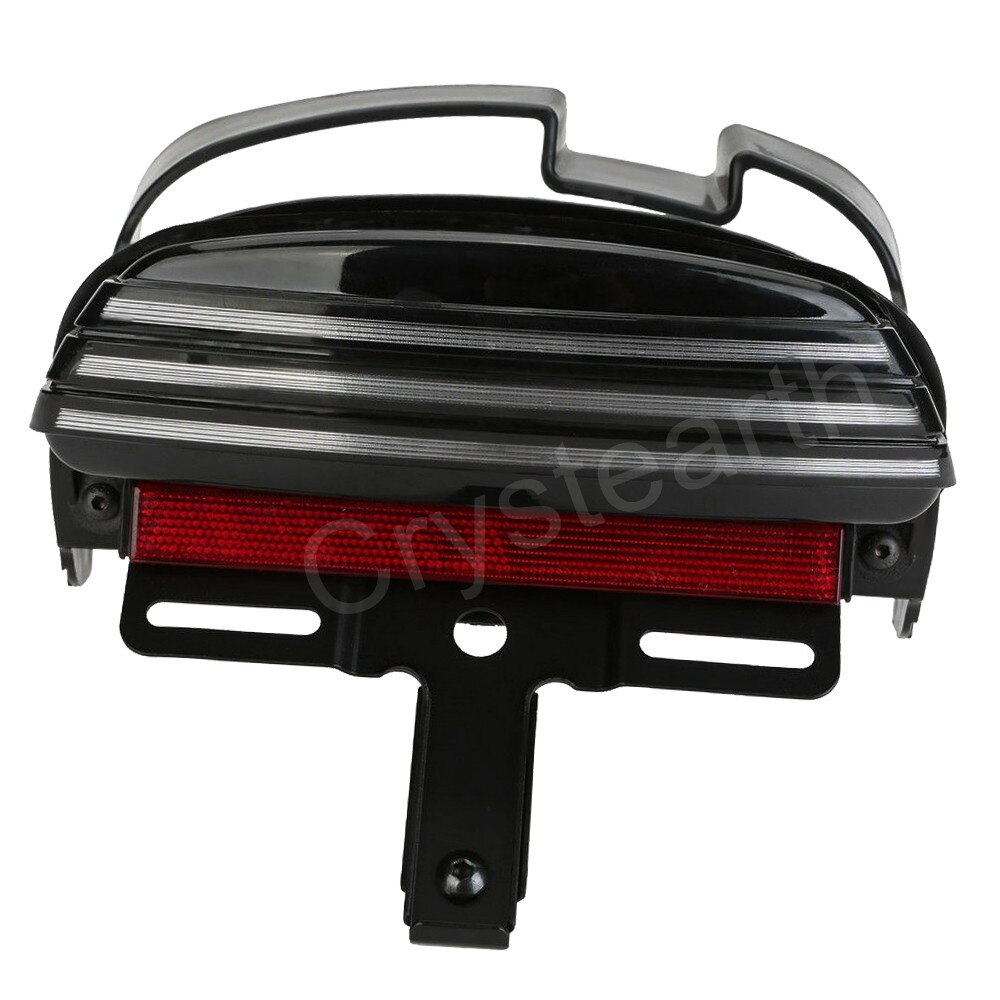 Black Tri-Bar Fender LED Tail Brake Light For Harley Dyna Fat Bob FXDF Motorcycle LED Taillight