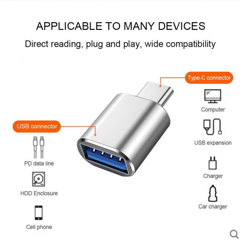 Adaptateur USB de Type C à USB OTG, connecteur de disque OTG pour Huawei P20 P30 Pro Xiaomi Mi 9 U pour Samsung Oneplus 7 7T