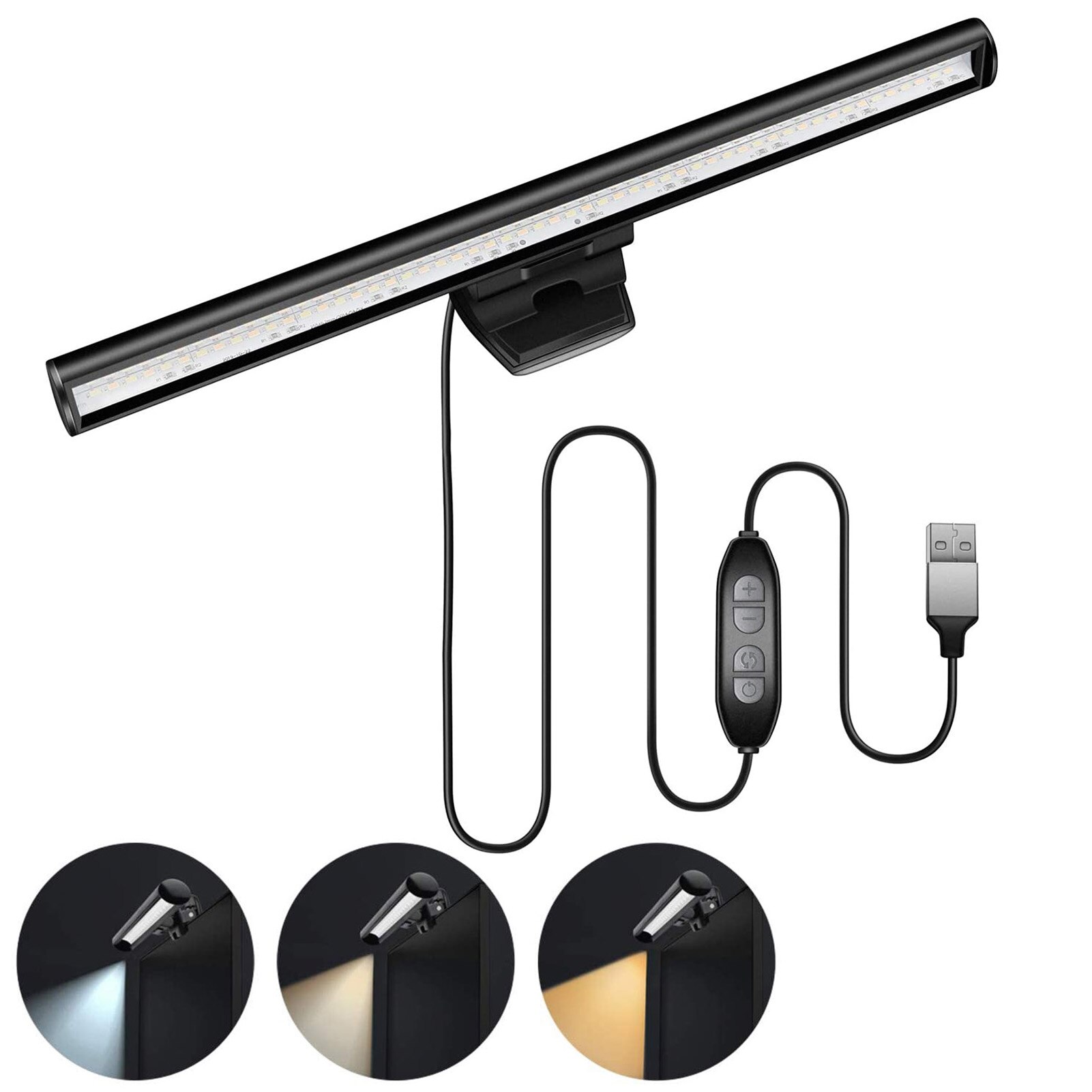 Viugreum USB Desk Lamps LED Light Dimmable Monitor Laptop Screen Light Bar LED Desktop Table Lamp Eye Protection Reading Lamp: Default Title