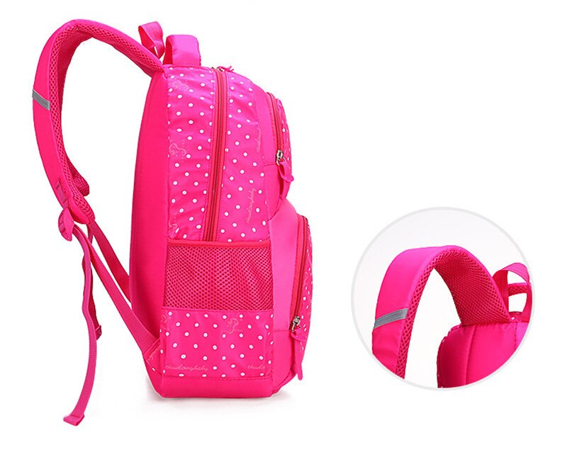 Cute School Bags backpack Reflective strip kids Princess Schoolbags High capacity Rucksack travel bags