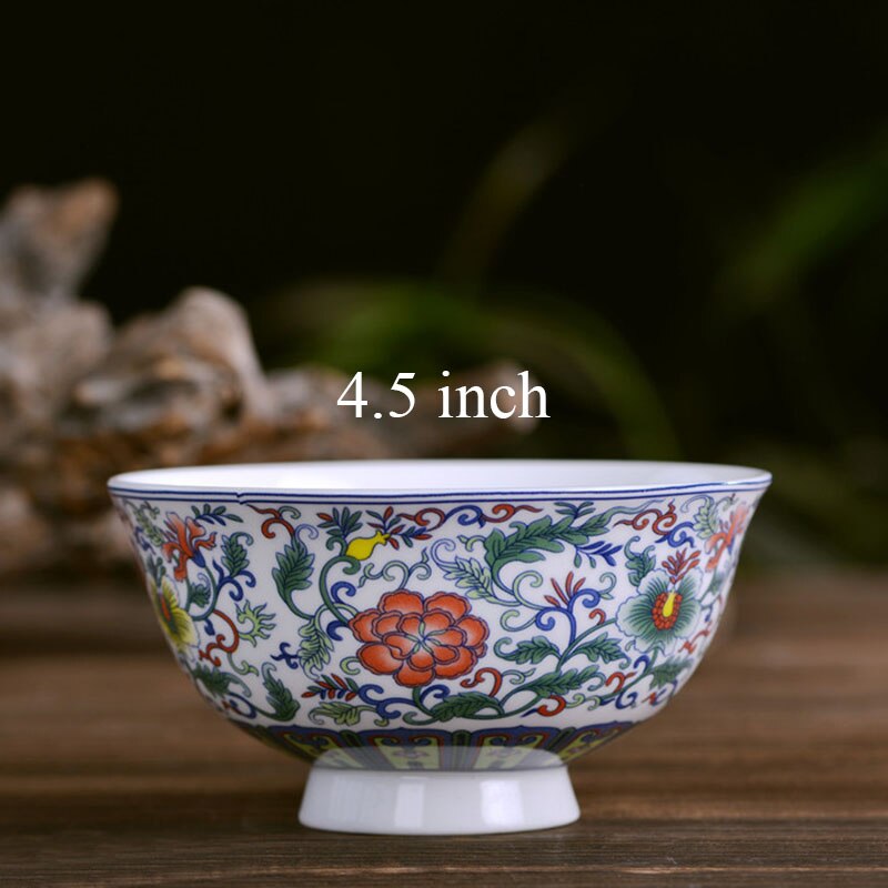 4.5 Inch Jingdezhen Keramische Kleine Rijstkom Chinese Bone China Ramen Mixing Bowls Servies Thuis Keuken Servies Voedsel Houder: L