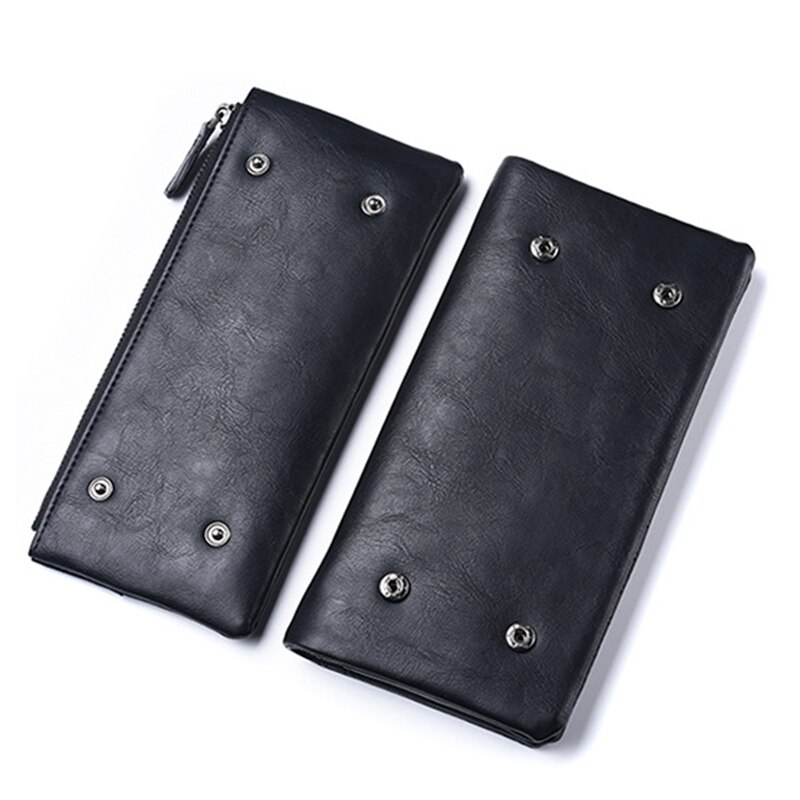 Dames portemonnee met hoge capaciteit, lange pu leren portemonnee, dames portemonnee met dubbele rits, clutch, portemonnee voor dames, polsbandje