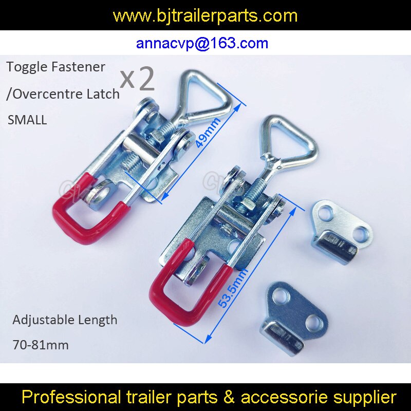 CVP over centre latch catches SMALL 2PCS trailer toggle Fastener UTE 4WD truck trailer latch Lock Zinc Plated