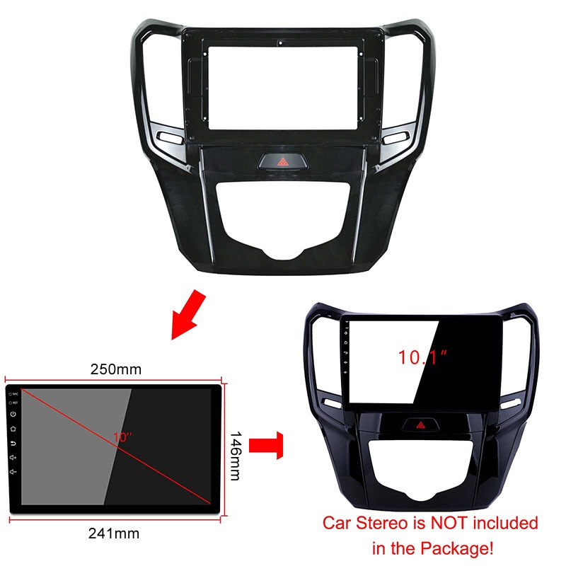 Car Fascia For GREAT WALL H1 M4 Panel Dashboard Mount Installation Double Din Car DVD Frame For 10 Inch Radio Player