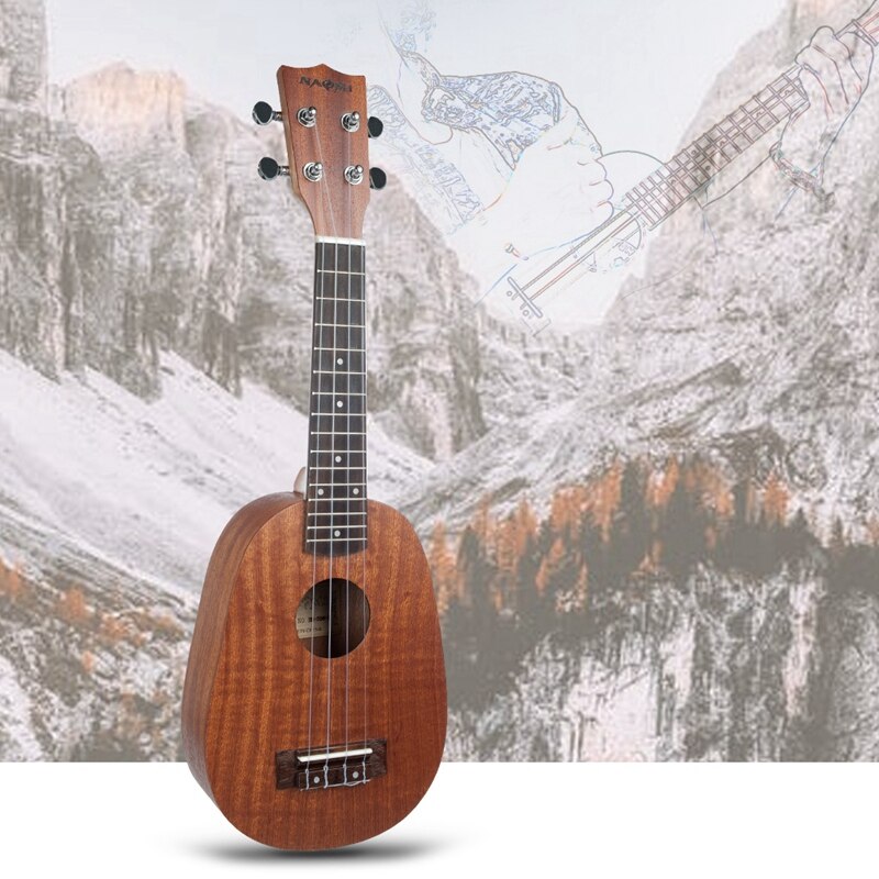 Naomi Sopraan Ukulele 21 Inch Ananas Vormige Sopraan Ukulele Sapele Ukelele Matte Student Kid Ukulele Voor Beginner Ukulele