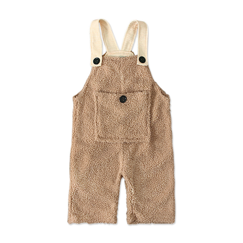 Kid 'S Warme Overalls Baby Meisjes Jarretel Kleding Overalls Voor Kinderen Jongens Broek Riem Peuter Baby Winter Pak Voor Kinderen: brown / 5T
