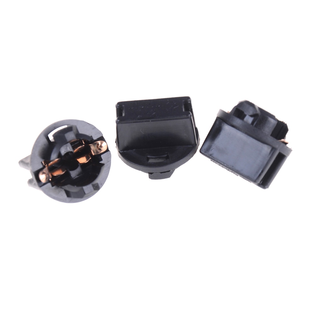 10 stk  t10 sokkel dashbord instrumentpanel sokkel  t10 w5w 168 192 194 twist lock kilebaser lampe dash lampe plugg svart