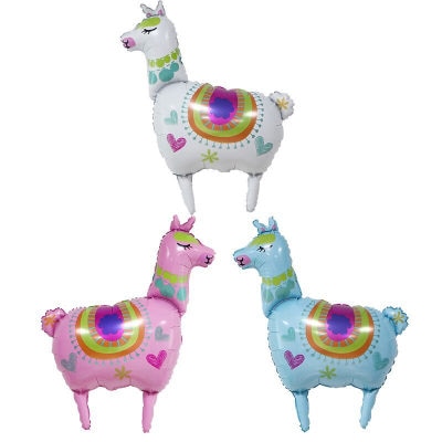 Cartoon Animal Alpaca Aluminium Foil Balloon Set cartoon animal llama balloons decoration Birthday Wedding favors balloons