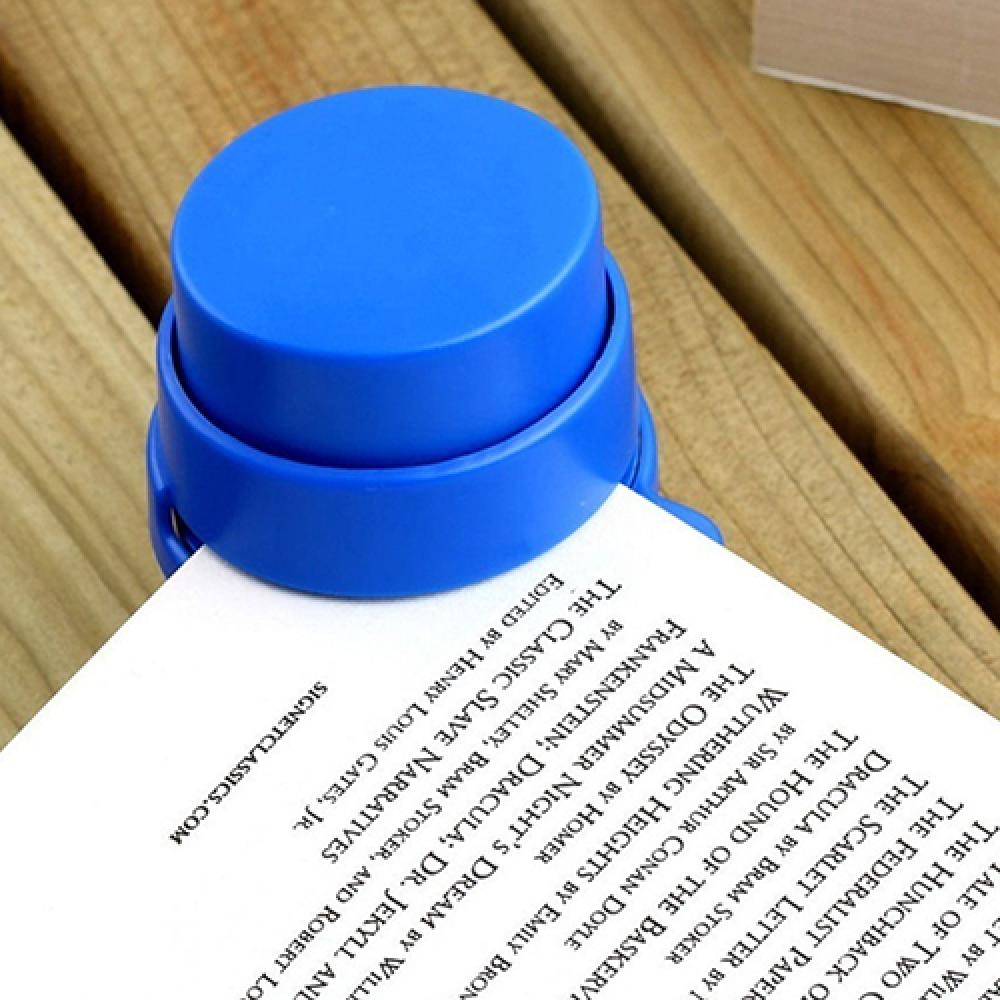 Office Home Portable Staple Free Stapleless Stapler Paper Binding Binder Paperclip