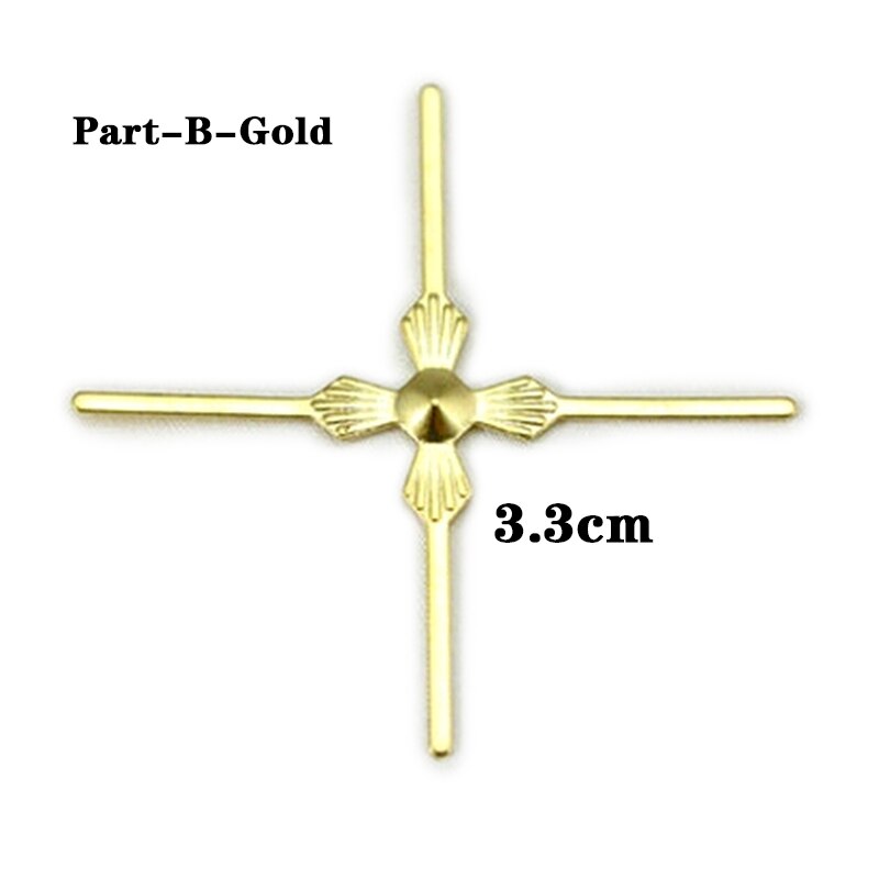 100 st kristallkrona lampa delar kristallpärla metall kontakt triangelnål 3.3cm 4.5cm metall kontakt guld fluga pin