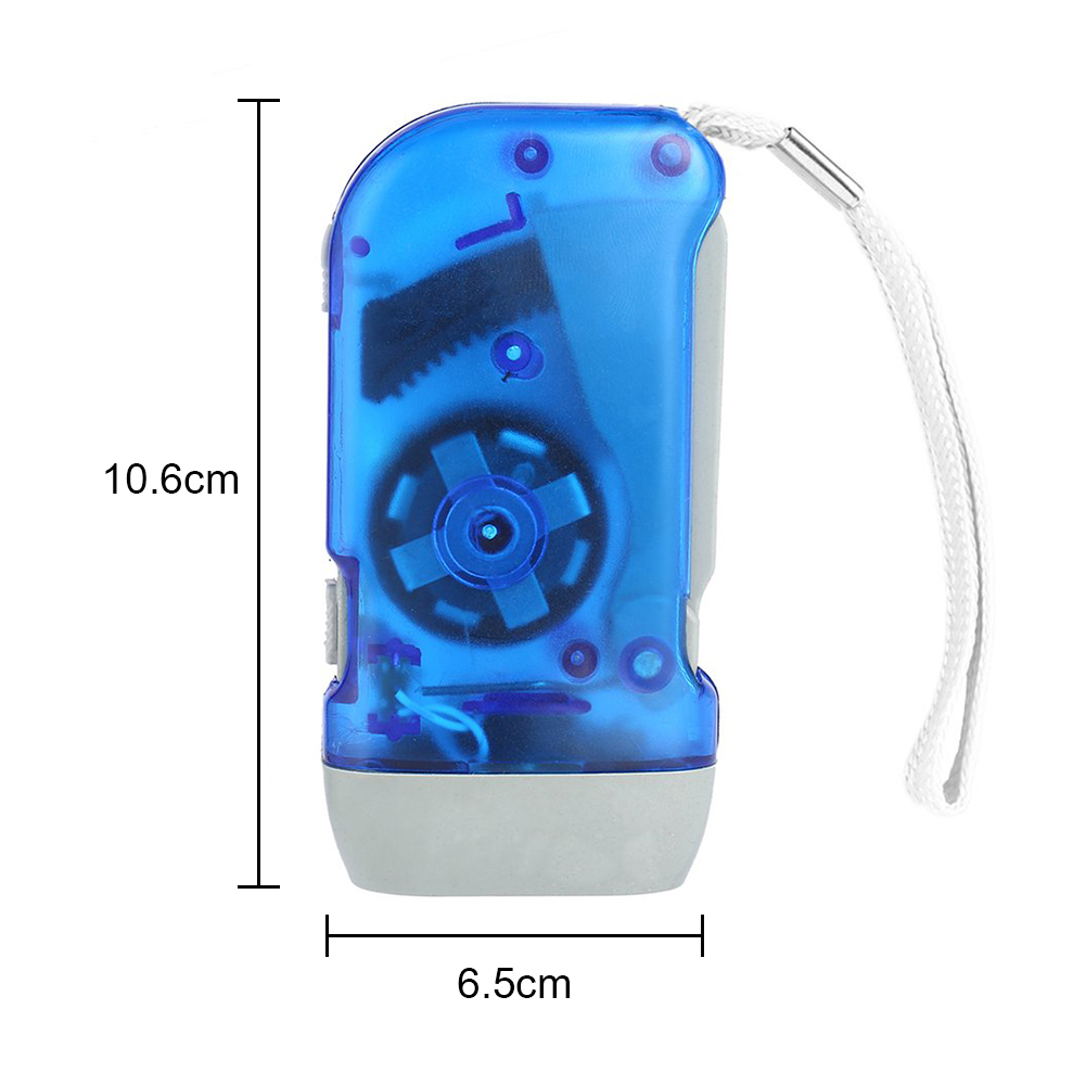 LED main pressage Dynamo lampe de poche manivelle puissance liquidation lampe de poche torche lumière main presse Camping lampe pour d'urgence