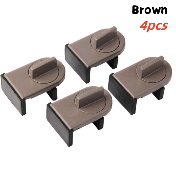 4 Sets Sliding Sash Stopper Cabinet Lock Straps Door Security Anti-theft Lock Sliding Window Door Lock Baby Child Safety Limiter: Gold