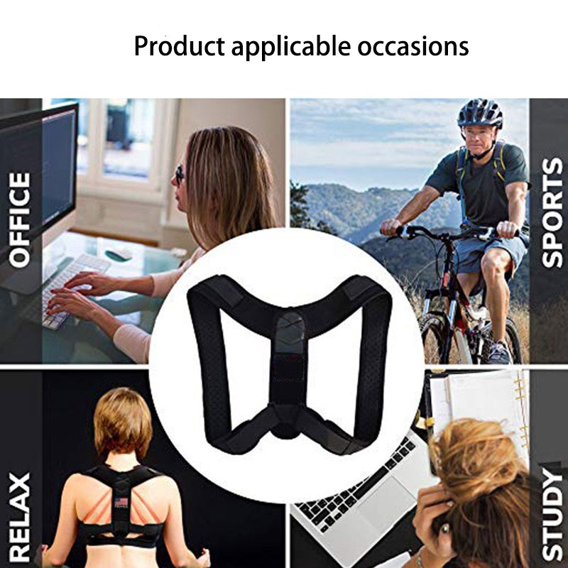 ZK20-cinturón Corrector de postura para hombre y mujer, cinturón Corrector de postura ajustable para espalda, arnés de seguridad para trabajo, soporte para hombro recto