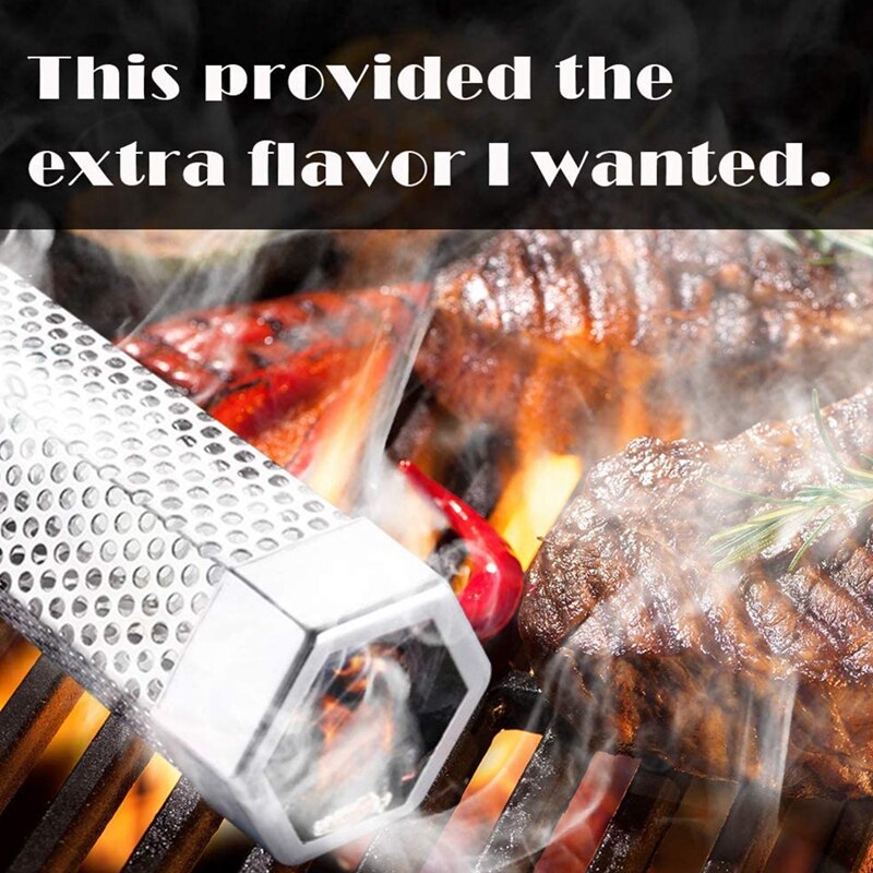 Smoke Tube - 12 Inch Smoke Tube for Pellet Grill 5 Hours of Billowing Smoke, Pellet Smoker Tube for All Grill or Smoker