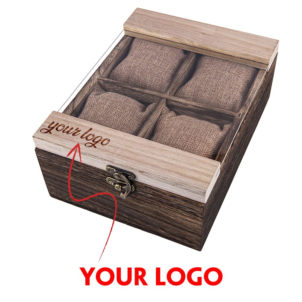 Versieren Hout Horloge Display Box 4 Slot 8 Slots Pu Leather Vitrine Dozen Horloge Sieraden Organizer 6 Slot madera: wood 4 slots