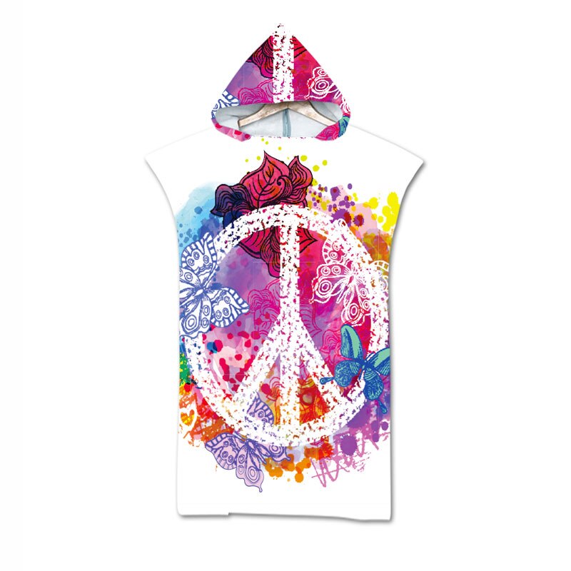 Englisch Letters Worte Mikrofaser Strand Handtuch Sommer Bad Handtücher Für Erwachsene Sport Schwimmen Pool Poncho Mit Kapuze Handtuch: Adult type 6