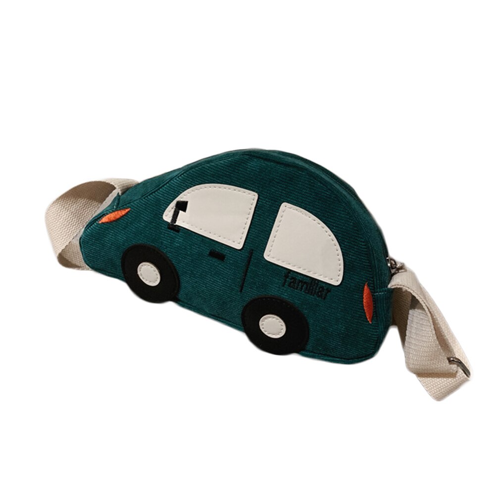 3d crianças mini bolsas forma do carro sacos de ombro crossbody pacotes bolsas do bebê miúdo mochila para o menino da menina: Green