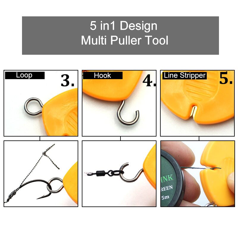 5 in 1 multi puller verktyg karp fiskelina knyta knutlösa knut verktyg för karp rigg tillverkning tillbehör feeder fiskeredskap