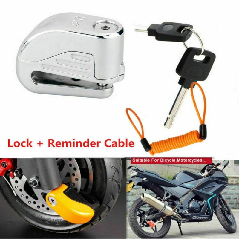 Motorcycle Alarm Brake Disc Wheel Lock Safety and Remind Cable