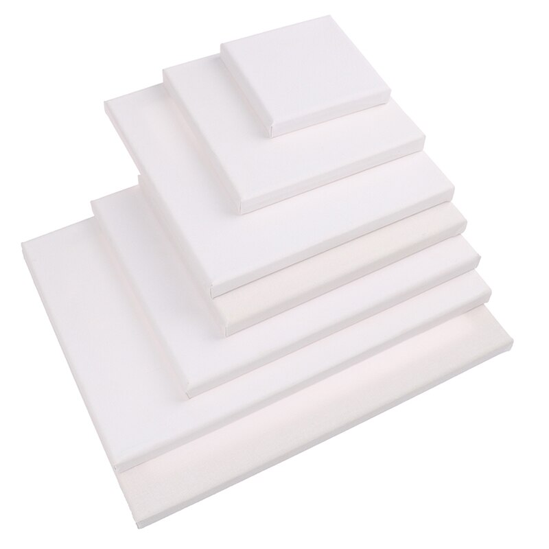 Cadre de planche de bois pour peinture à l'huile, 1 pièce, peinture acrylique à l'huile primaire, toile d'artiste carrée blanche vierge pour toile