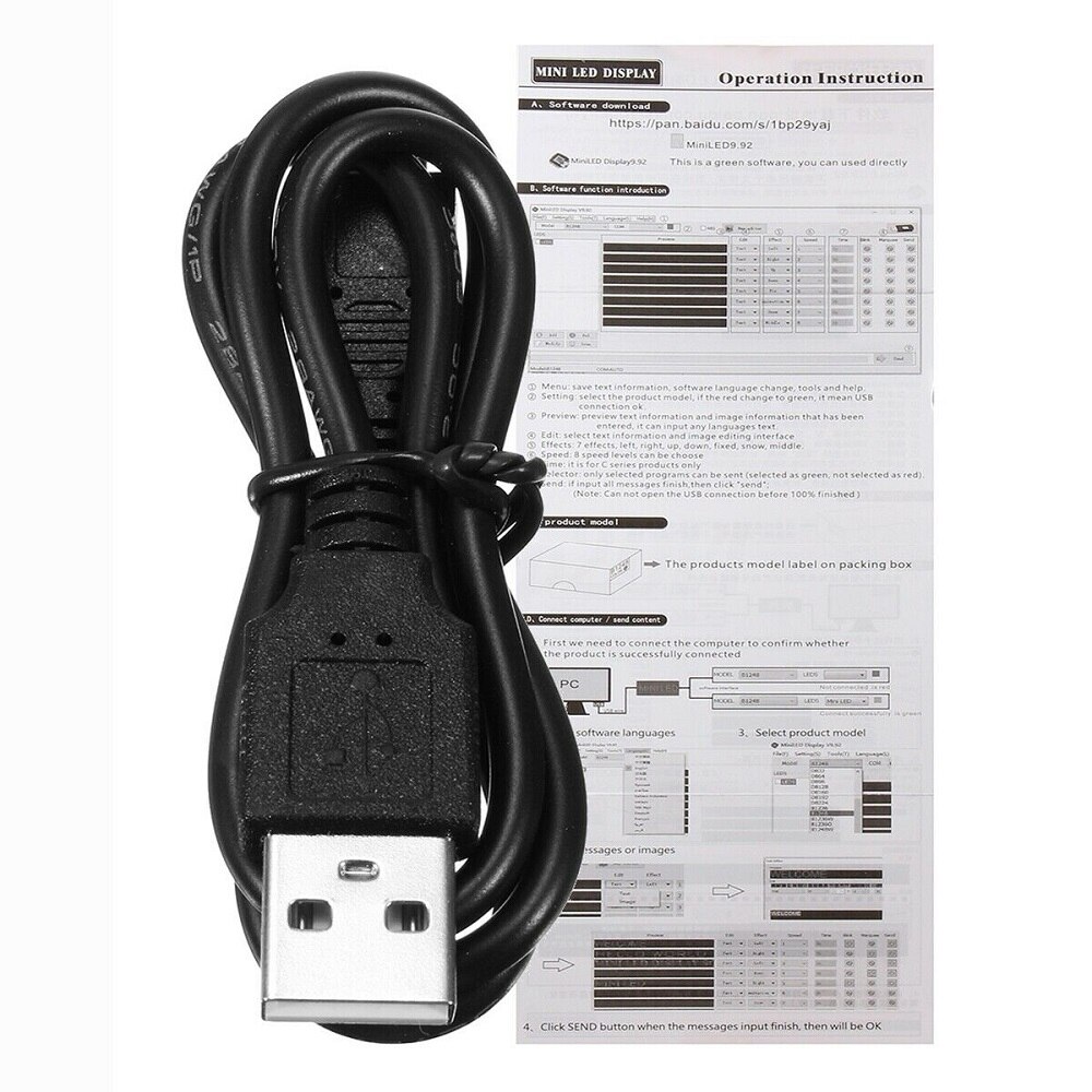 Led Tag Sign Badge Module 15 Display Languages Mini LED Digital Display Rechargeable Programmable Name Badge Durable Scrolling