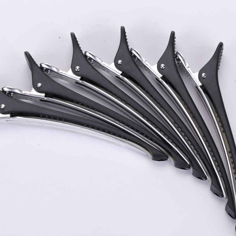 6Pcs Alligator Hair Clips Pro Salon Hairdressing Clamps Clips Rubber Hair Sectioning Clip Crocodile Hairpin Styling Accessories