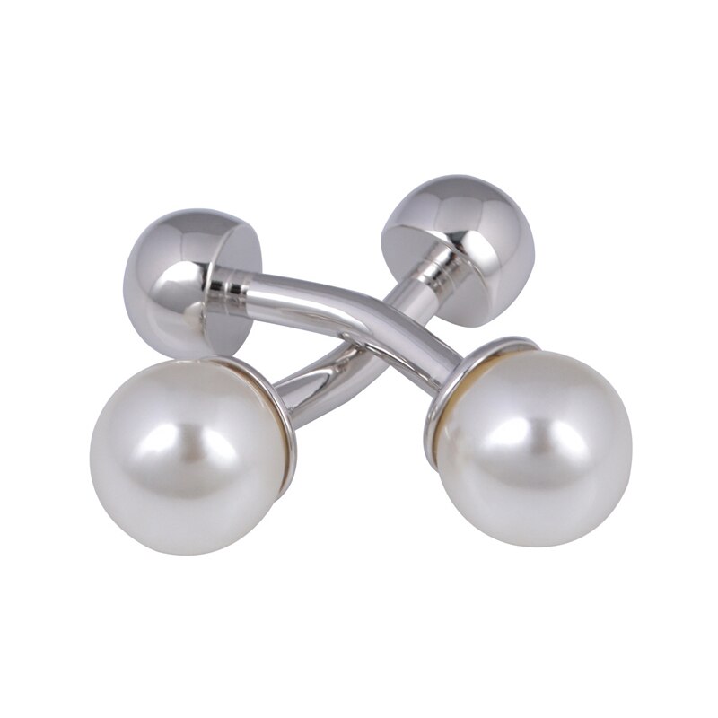 FLEXFIL jewelry shirt cufflinks for mens Brand cuff links buttons abotoaduras pearl