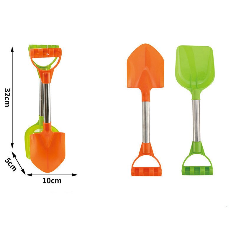 2 Stks/set Zomer Zand Schoppen Voor Kids Peuter Plastic Strand Schop Tool Speelgoed Met Handvat Graven Zand Beach Fun outdoor